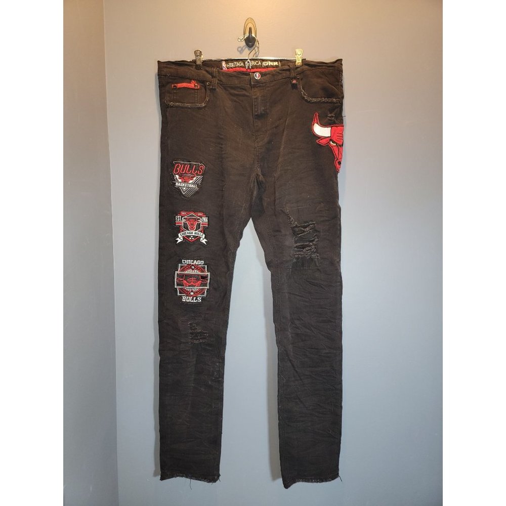 NBA UNK Heritage America Chicago Bulls Black Jeans SIze W42 L35